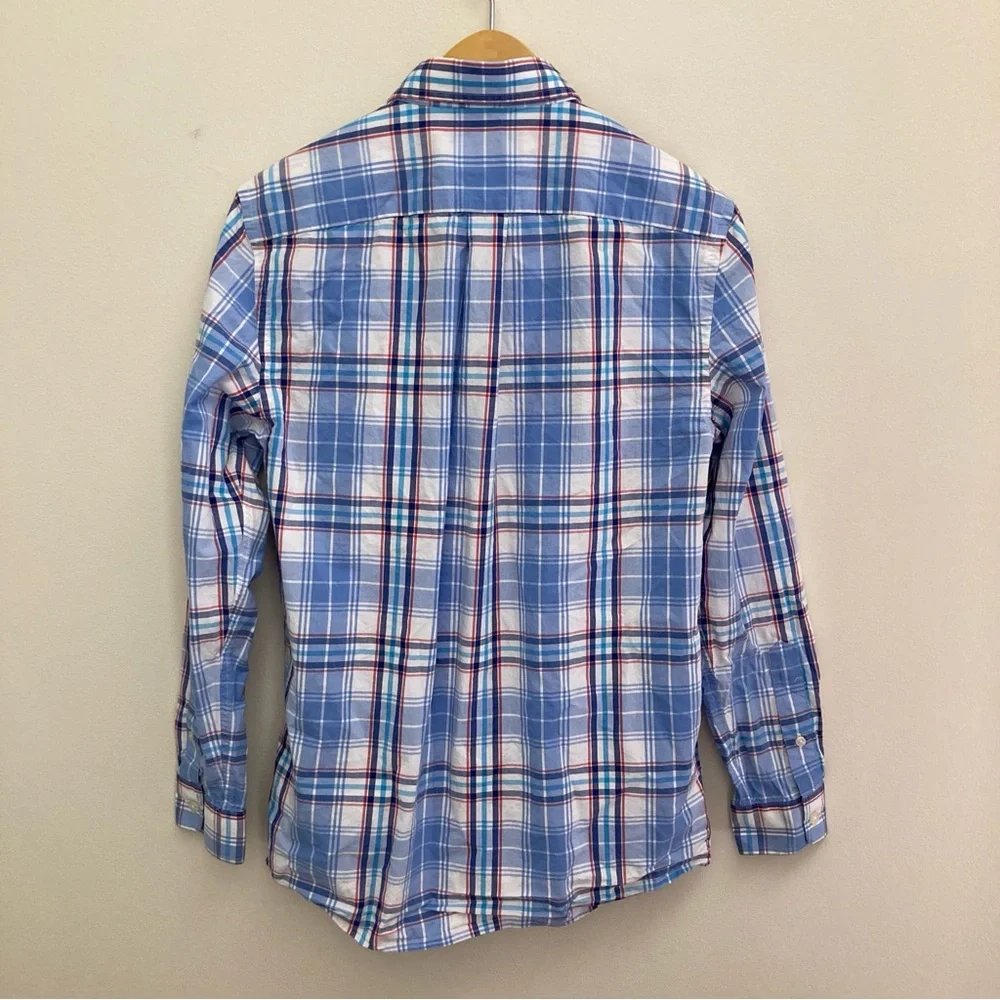 Vineyard Vines Whale Shirt Blue and Red Plaid